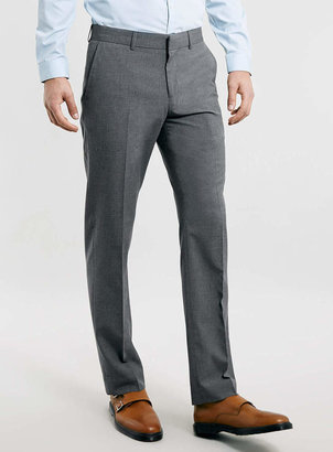 Topman Light Grey Slim Smart Trousers