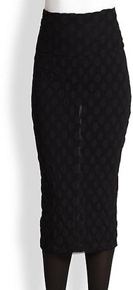 Jean Paul Gaultier Dotted Tulle Pencil Skirt