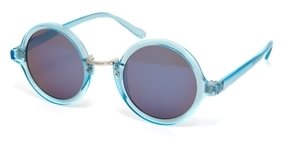 ASOS Exaggerated Metal Bridge Round Sunglasses - Blue
