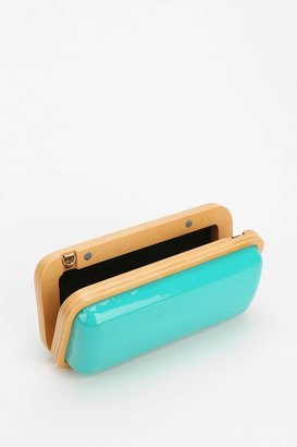 Urban Outfitters Cooperative Dagney Wood-Trim Clutch