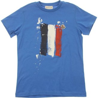 Moncler Boys Blue Painted Flag Jersey Top