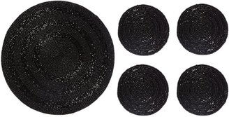 Linea Black halo napkin rings set of 4