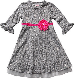 Youngland Young Land 3/4-Bell Sleeve Dress - Girls 2t-6