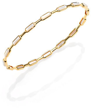 Ippolita Rock Candy Mother-Of-Pearl & 18K Yellow Gold Sixteen-Stone Station Bangle Bracelet