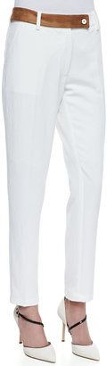 Waverly Grey Macie Leather-Waist Pants
