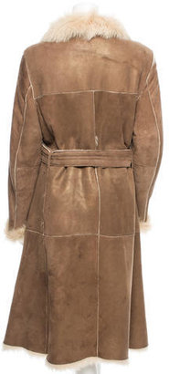 Burberry Suede and Shearling Coat