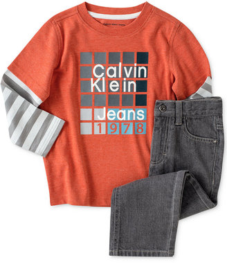 Calvin Klein Baby Boys' 2-Piece Tee & Pants Set