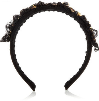 Dolce & Gabbana Embellished velvet headband