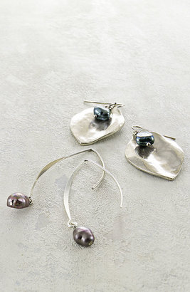 J. Jill Peacock pearl leaf drop earrings