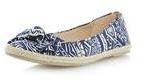 Dorothy Perkins Womens Head Over Heels By Dune Michelle Bow Detail Espadrille- Blue