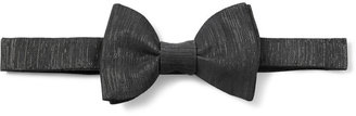 Lanvin Metallic Woven Bow Tie