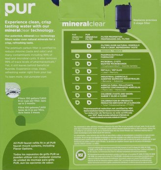 Pur Vertical Faucet Mount Water Filtration System FM-4100B, 3-Stage-Stainless Steel