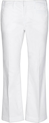 Tory Burch Cropped cotton-blend twill flared pants