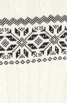 Brooks Brothers Fair Isle Cable Knit Merino Wool Sweater