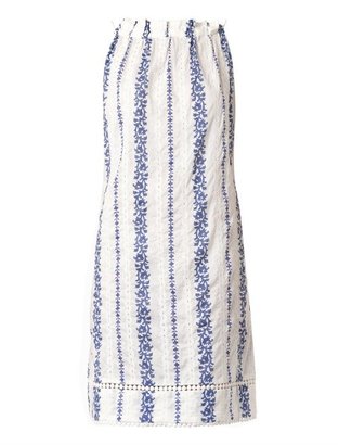 Zimmermann Hydrangea-print and embroidered dress