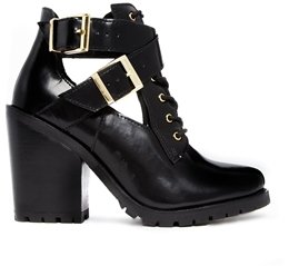 ASOS EIFFEL Leather Ankle Boots - Black