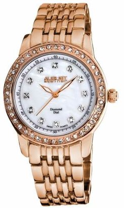 August Steiner Women's AS8045RG Diamond and Crystal Swiss Quartz Bracelet Watch