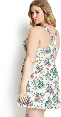 Forever 21 FOREVER 21+ Floral Fields Fit & Flare Dress