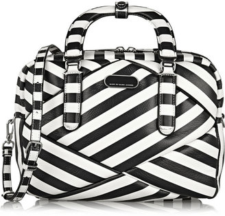 Marc by Marc Jacobs Turn Around striped textured-leather shoulder bag