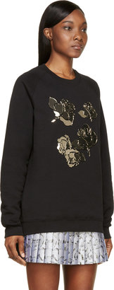 MSGM Black Floral Plexi Mosaic Sweatshirt