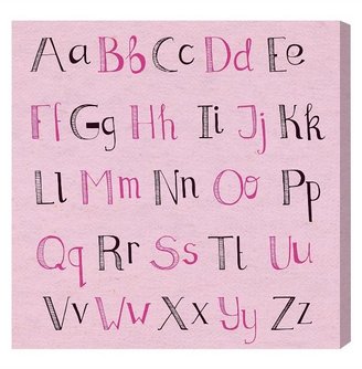 Oliver The Gal Artist Co. Olivia's Easel 'Pink ABCs' Canvas Art