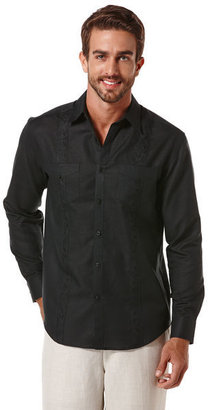Cubavera Big & Tall Long Sleeve 2 Pocket Linen Embroidered Shirt