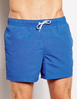 ASOS Swim Shorts In Short Length - Blue