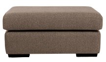 Abingdon Modular Ottoman, Brown: Wood and Fabric Footrest by Made.com