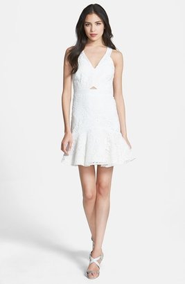 Rebecca Taylor Lace Fit & Flare Dress