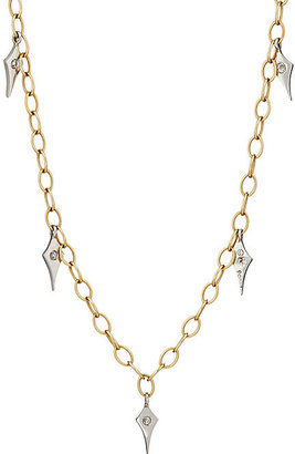Cathy Waterman Women's Gold & Diamond Fringe Tiny Lacy Chain Necklace