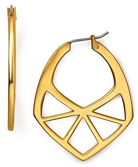 T Tahari Geometric Criss Cross Earrings