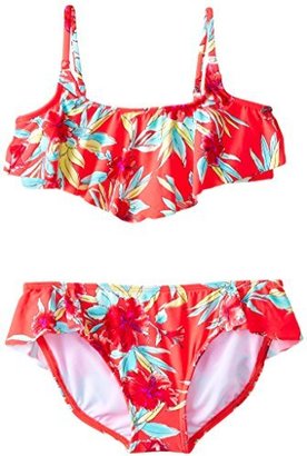 Billabong Big Girls' Miss Hula Flouce Bikini Swimsuit