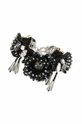Topshop Womens Premium Black Beaded Bracelet - Black