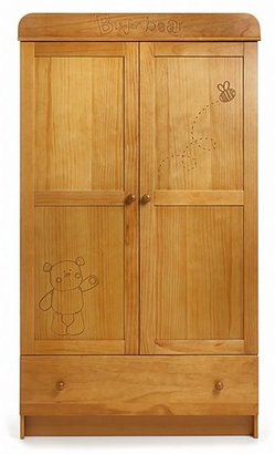 O Baby Obaby B is for Bear Double Wardrobe - Country Pine