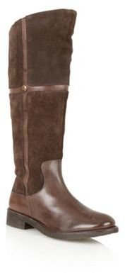 Lotus Brown leather 'Cascade' knee high boots