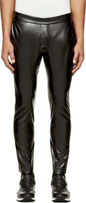 Rad Hourani Rad by Black Faux-Leather Unisex Trousers