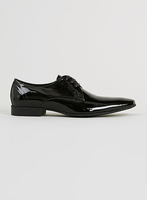 Topman Pavillion Black Patent Derby Shoes