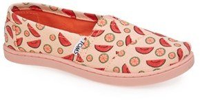Toms 'Classic Youth - Watermelon' Slip-On (Toddler, Little Kid & Big Kid)