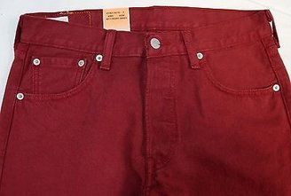 Levi's Levis Style# 501-1570 36 X 32 Cordovan Red Original Jeans Straight Pre Wash