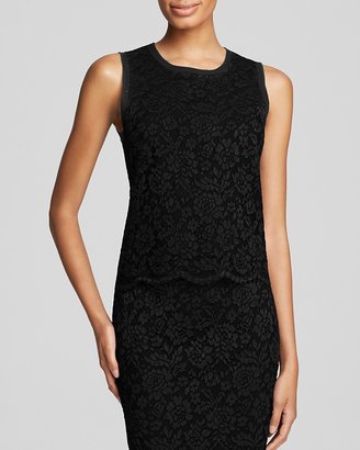 Vince Camuto Floral Lace Sleeveless Top - Bloomingdale's Exclusive