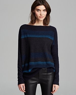 Vince Sweater - Variegated Stripe Wool Cashmere