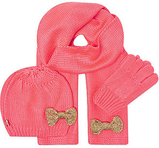 Billieblush Bow hat scarf & glove set