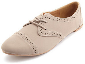 Charlotte Russe Lace-Up Brogue Oxfords
