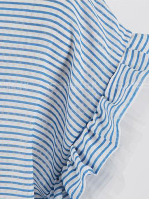 Choies Ruffle Sleeve Shirt in Stripe