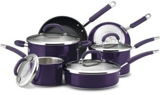 Rachael Ray 10-pc. Stainless Steel Cookware Set, Eggplant