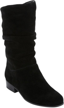 JCPenney St. John's Bay St. Johns Bay Jamie Suede Slouch Womens Boots