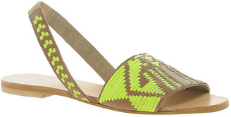 ASOS FOREST Leather Flat Sandals
