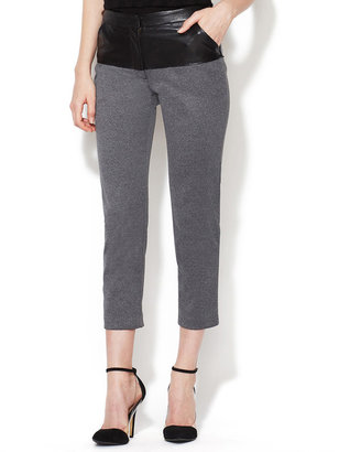 Tracy Reese Leather Panel Stretch Pant
