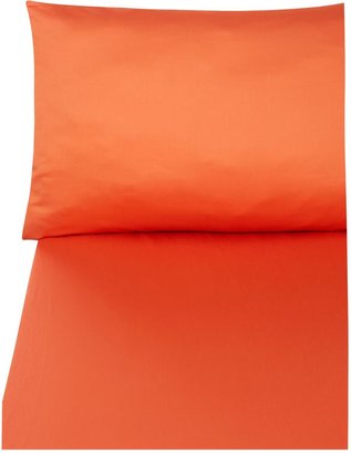 House of Fraser Dickins & Jones 300 thread count orange fitted sheet double