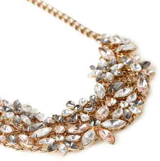 Forever 21 flower statement necklace